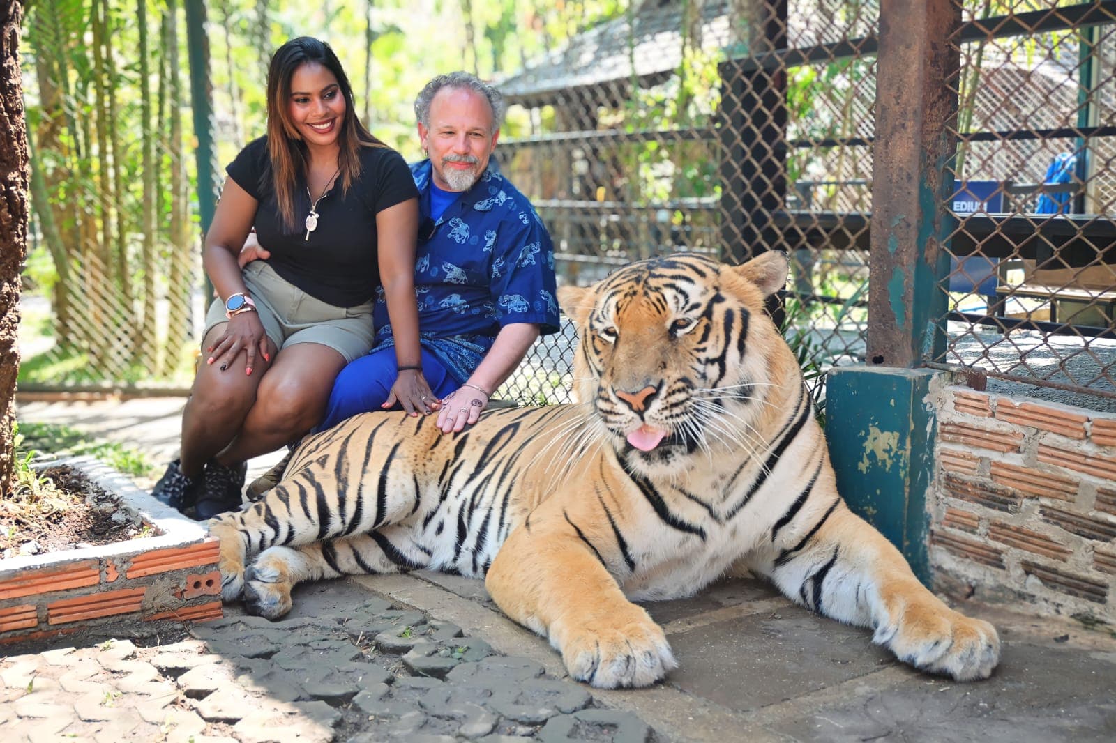 Kevin and Niru tempt the beasts of the field.