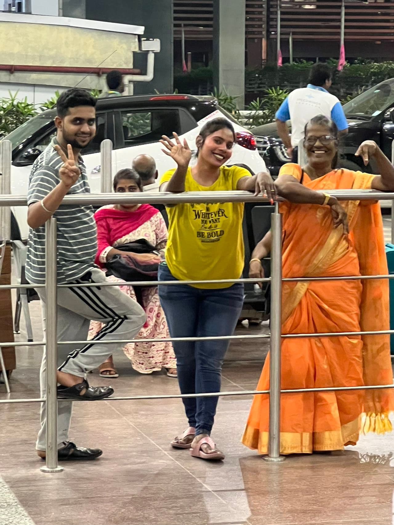 Daniel from the Chennai Church Conference and Mom seeing me off 9/7/23